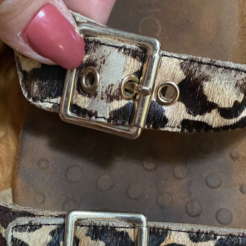 Vionic Leopard Print Sandals With Silver Buckles - image 7